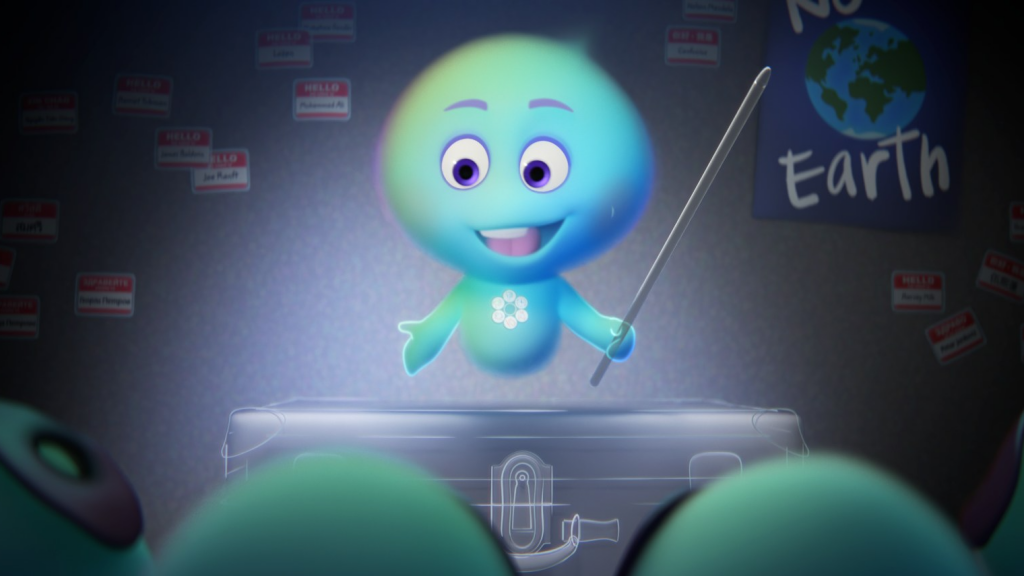 22 voiced by Tina Fey giving a lecture to small child souls as seen in the new Pixar short 22 vs Earth on Disney+