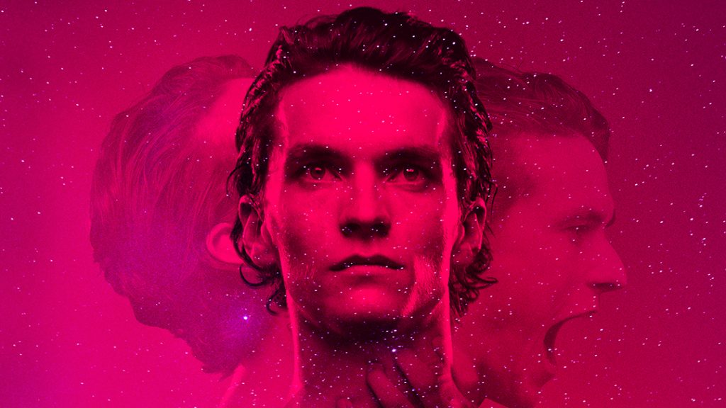 Fionn Whitehead going crazy in his own character poster for Zac in the film Voyagers.