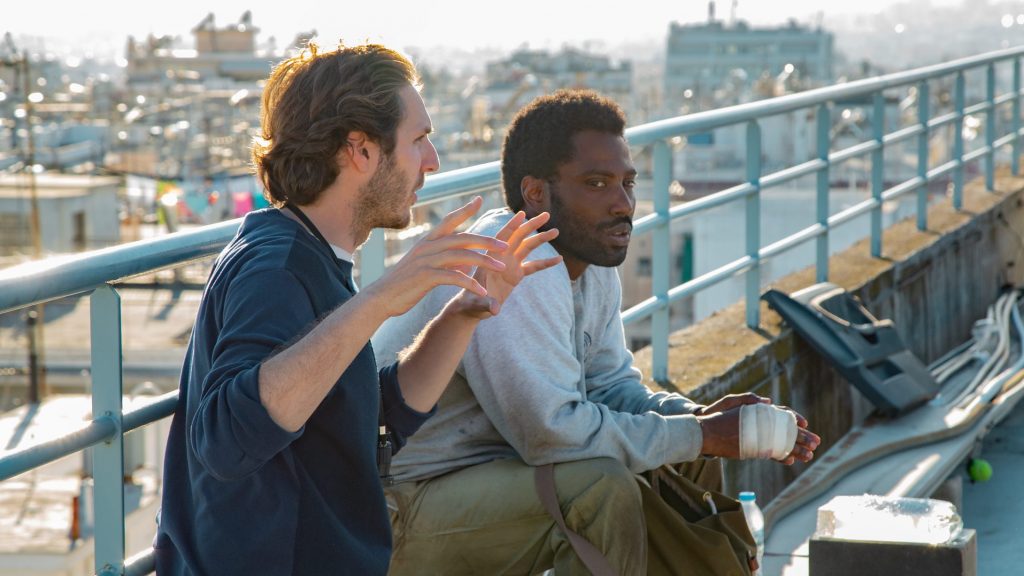 Director Ferdinando Cito Filomarino and lead star John David Washington on location in Greece on the set of the new Netflix thriller BECKETT.