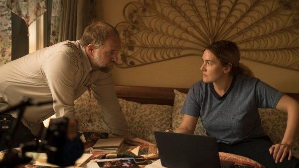 Craig Zobel directing lead star Kate Winslet on the set of the hit HBO limited series MARE OF EASTTOWN.