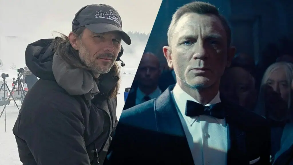 Oscar-winning cinematographer Linus Sandgren collaged next to Daniel Craig as James Bond 007 in NO TIME TIME TO DIE.