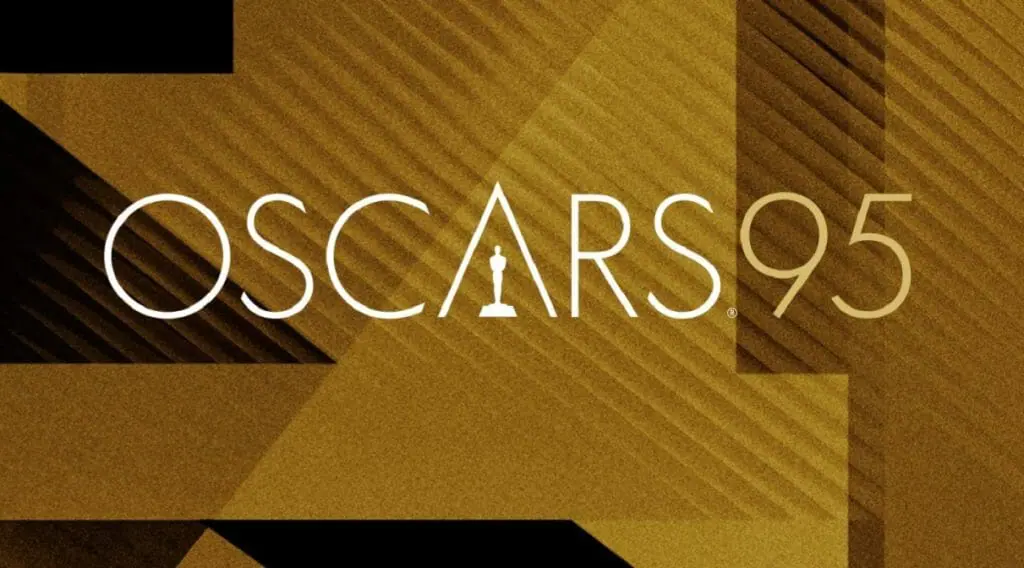 The official logo for the 95th Academy Awards and full winners list for the 2023 Oscars.