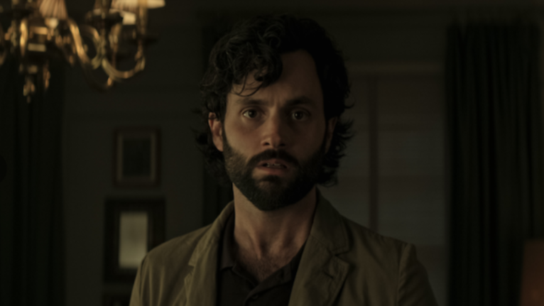 Penn Badgley stars as the demented Joe Goldberg in YOU Season 4 Part 2 now streaming on Netflix.