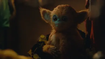 A perplexed baby Ochi in the A24 movie 'The Legend of Ochi'