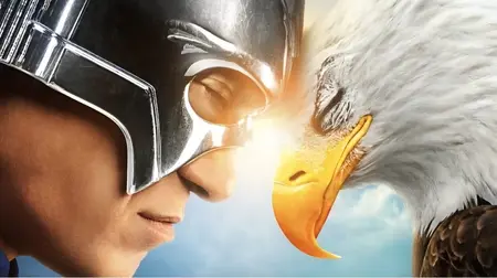 The anti-hero Peacemaker and his pet bald eagle Eagly butt heads on the official poster for PEACEMAKER Season 2, which is featured on the HBO Max August 2025 list of new movies and TV shows.