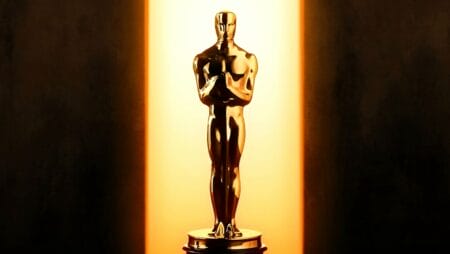 The official logo for the complete Oscars 2026 winners list showing the iconic gold statue.