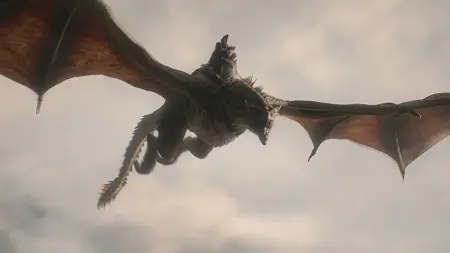 New Arrivals for HBO Max June 2026 Harry Collett stars as Jace Velaryon riding his loyal dragon Vermax high in the sky in HOUSE OF THE DRAGON Season 3, which is included in the HBO Max June 2026 list of new movies and TV shows.