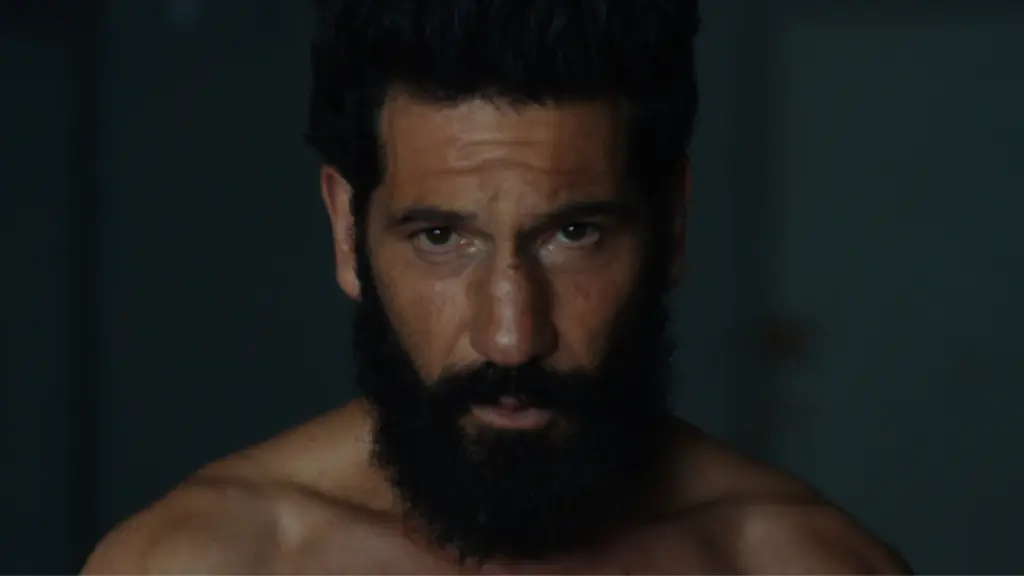 Jon Bernthal stars as Frank Castle sporting a full dark beard in the Marvel Television Special Presentation called THE PUNISHER: ONE LAST KILL. 