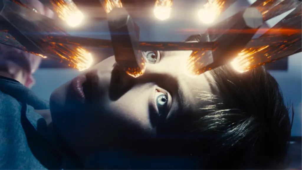 A small boy is abducted by aliens and probed by mysterious technology in Steven Spielberg's DISCLOSURE DAY.